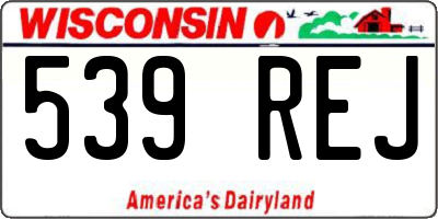 WI license plate 539REJ