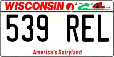 WI license plate 539REL