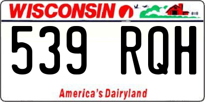 WI license plate 539RQH