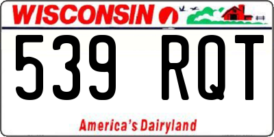 WI license plate 539RQT