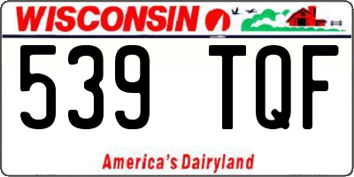 WI license plate 539TQF