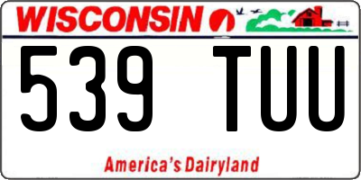 WI license plate 539TUU