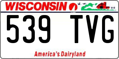 WI license plate 539TVG