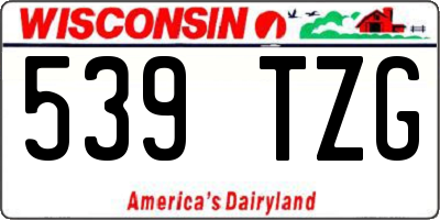 WI license plate 539TZG