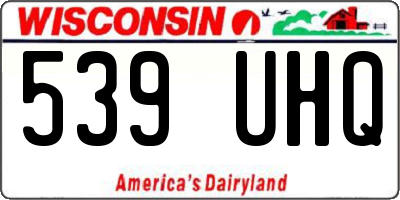 WI license plate 539UHQ