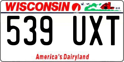 WI license plate 539UXT
