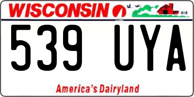 WI license plate 539UYA