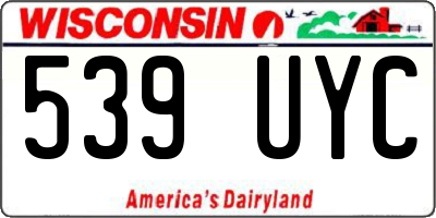 WI license plate 539UYC