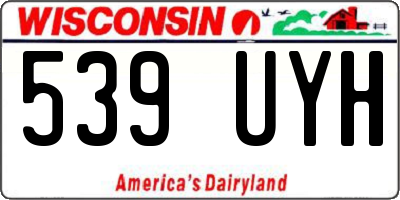 WI license plate 539UYH