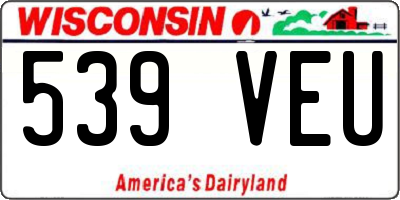 WI license plate 539VEU