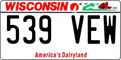 WI license plate 539VEW