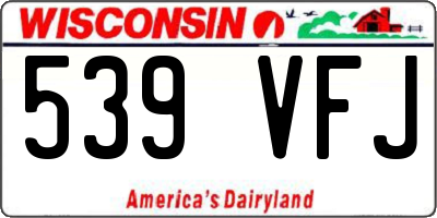 WI license plate 539VFJ