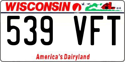 WI license plate 539VFT
