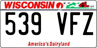 WI license plate 539VFZ