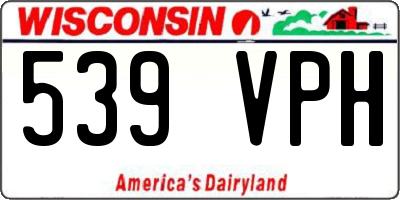 WI license plate 539VPH