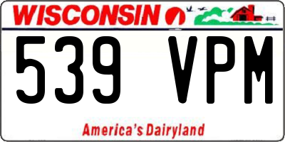 WI license plate 539VPM