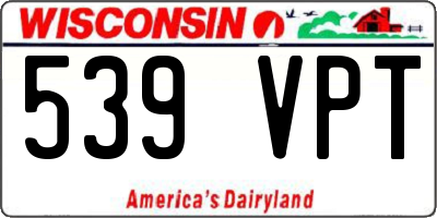 WI license plate 539VPT