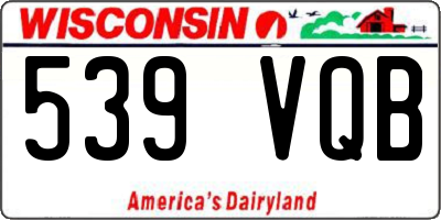 WI license plate 539VQB