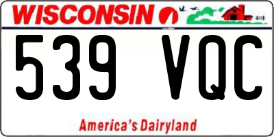 WI license plate 539VQC