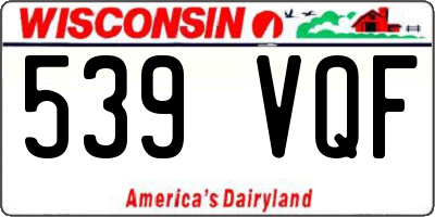 WI license plate 539VQF