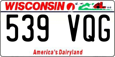 WI license plate 539VQG