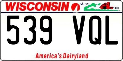 WI license plate 539VQL