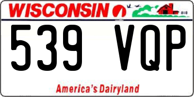 WI license plate 539VQP