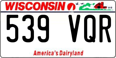 WI license plate 539VQR