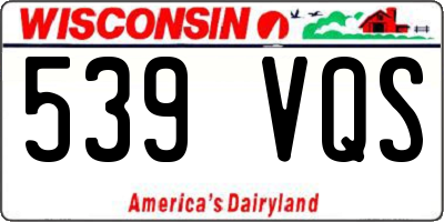 WI license plate 539VQS