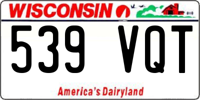 WI license plate 539VQT