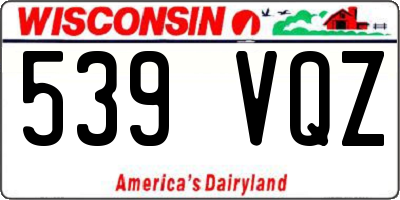 WI license plate 539VQZ