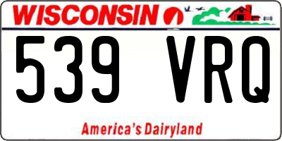 WI license plate 539VRQ