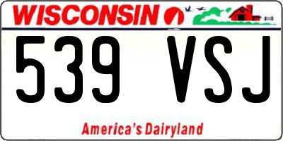 WI license plate 539VSJ