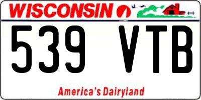 WI license plate 539VTB