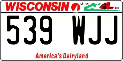 WI license plate 539WJJ