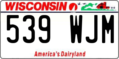 WI license plate 539WJM