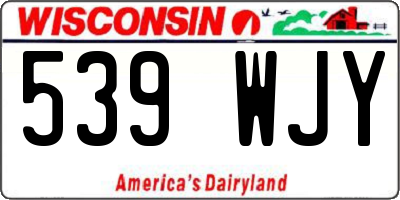 WI license plate 539WJY