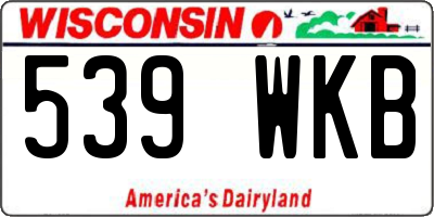 WI license plate 539WKB