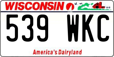 WI license plate 539WKC