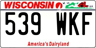 WI license plate 539WKF