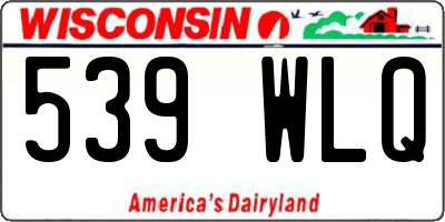 WI license plate 539WLQ