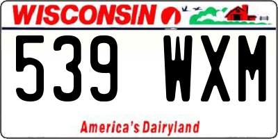 WI license plate 539WXM