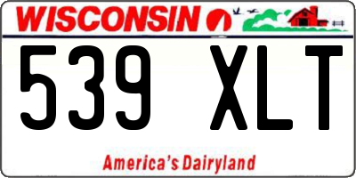 WI license plate 539XLT