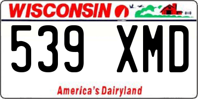 WI license plate 539XMD
