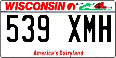 WI license plate 539XMH