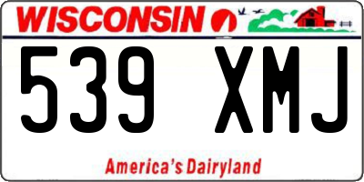 WI license plate 539XMJ