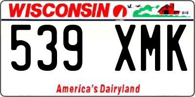 WI license plate 539XMK