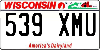 WI license plate 539XMU