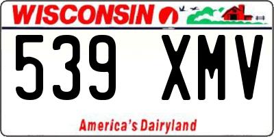 WI license plate 539XMV