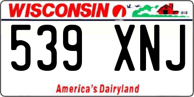 WI license plate 539XNJ